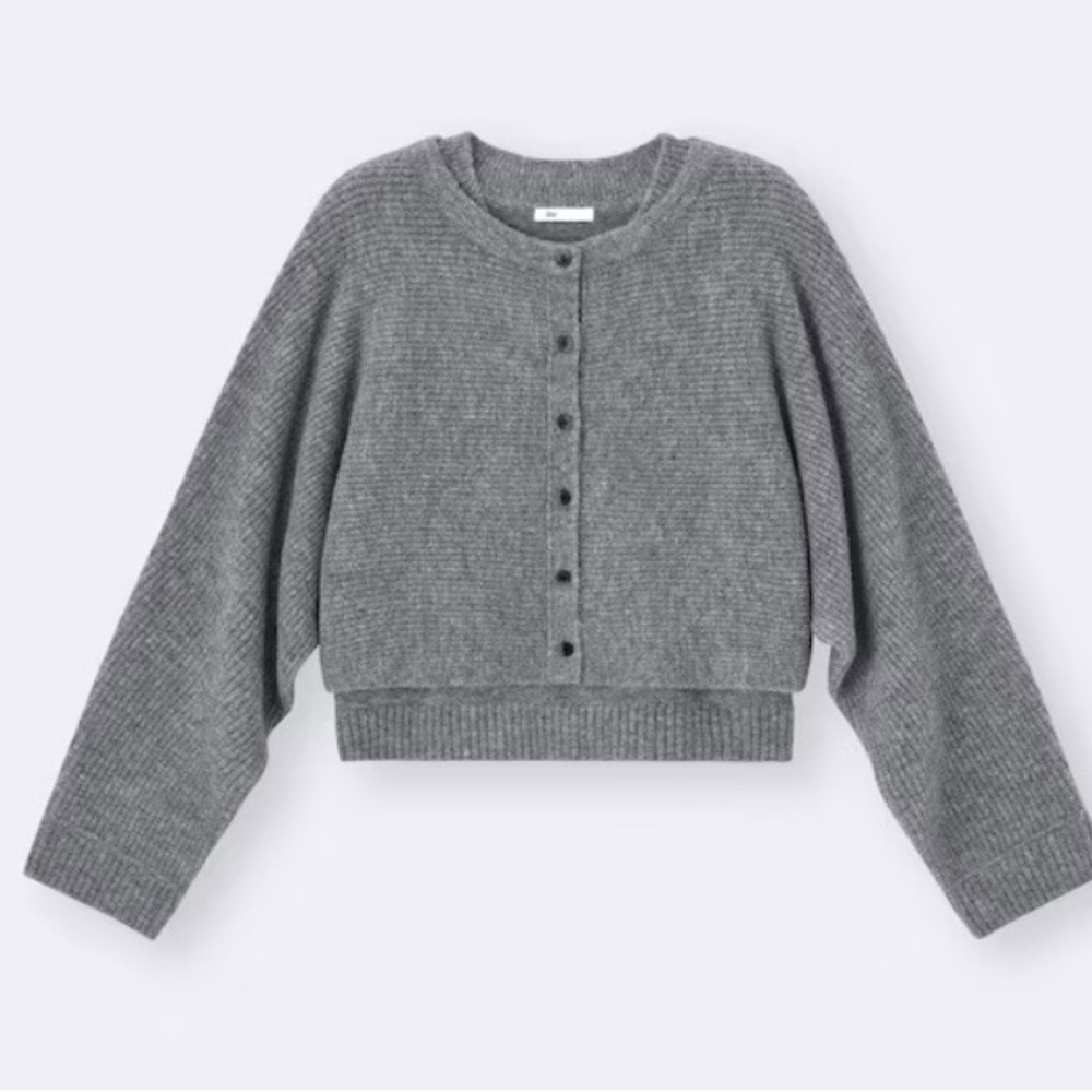 Gray Women's Cardigan Sweater
